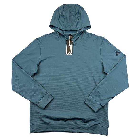 Adidas Golf Hoodie Mens Medium Blue‎ ULT ELV Lightweight Stretch Pullover Top